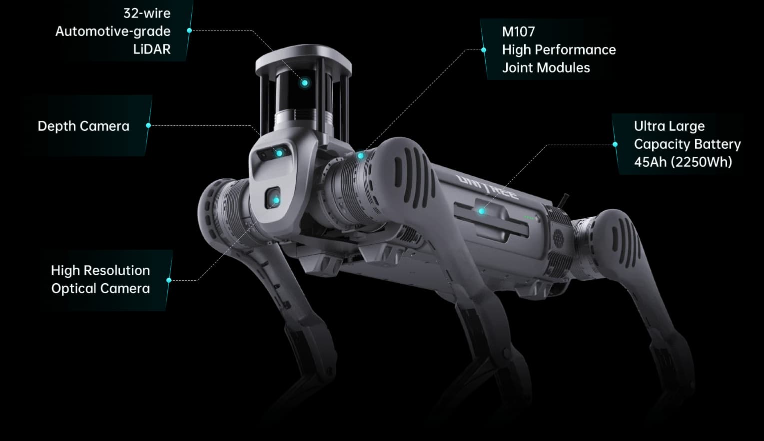 Vierbeiniger Roboter Unitree B2.