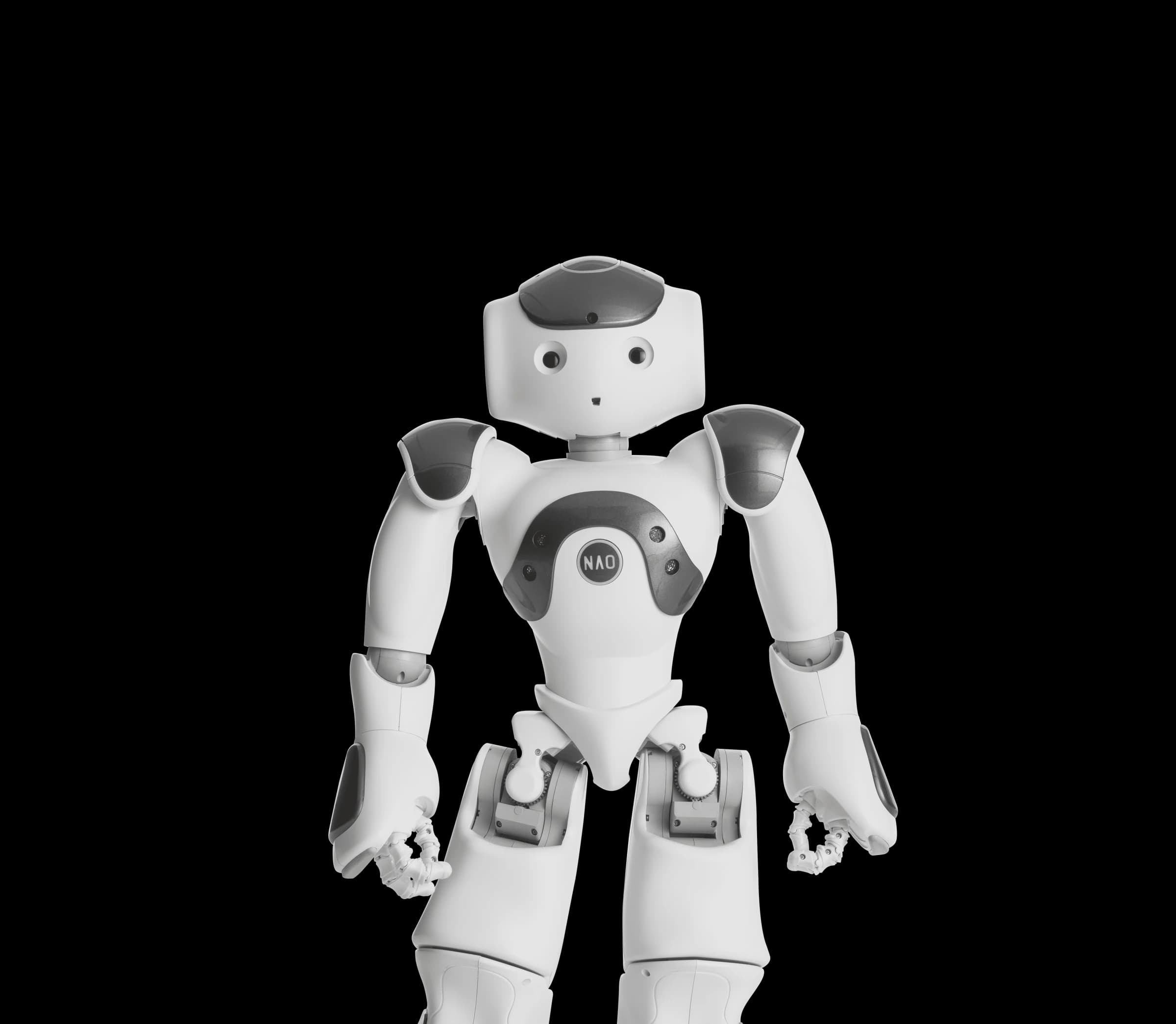 NAO als kompakter humanoider Roboter.