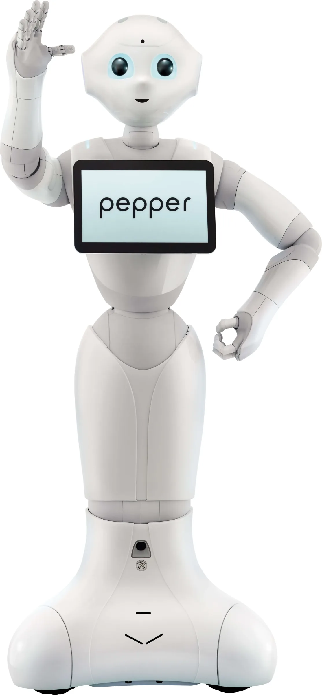Pepper mit Tablet.